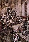 Arthur Rackham Famous Paintings - Alice in Wonderland Who Stole the Tarts